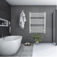 750mm Wide Chrome Straight Flat Bathroom Radiator Central Heating Towel Rail Turkish Zone (750mm Wide x 800mm High)