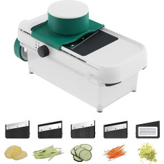 Linoroso Mandolin Vegetable Grater Kitchen Grater - Adjustable Square Grater - Cucumber Grater Cheese Grater Lemon Grater Truffle Slicer Nutmeg Grater Ginger Grater - Grater for Vegetables and Cheese