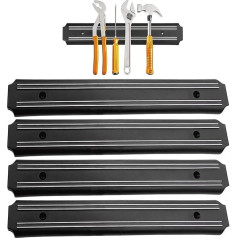 Magnetic Strip Tool 4 Pieces 33 cm x 5 cm Tool Magnetic Strip Tool Magnetic Rail Tool Magnetic Rail Wall Magnet Tool Bar Magnetic Tool Bar Magnetic