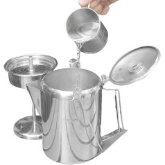 Kaffeemaschine Percolator Camping Kaffeemaschine | Kaffeekocher auf dem Herd | Kaffeekocher aus Edelstahl | Kaffeemaschine Camping Percolator Gruppen 9 Tassen Kaffeemaschine für viele