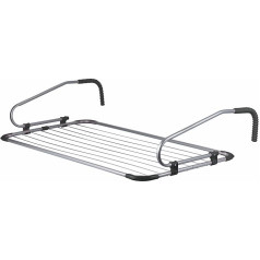 GALILEO Balcony Indoor Clothes Airer 2 Hooks 8 Wire 106 x 55 cm Anthracite