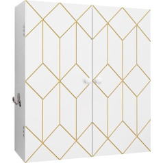 Bathroom Cabinet Wall Cabinet Hanging Kitchen Cabinet Medicine Cabinet Multi-Purpose Cabinet White with Adjustable Shelf Cabinet Freestanding for Bathroom, Kitchen, Living Room