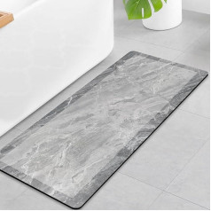 Bath Mat Non-Slip Quick-Drying Floor Mat 43 x 120 cm Absorbent Bath Mats Shower Mat Non-Slip Washable Soft and Comfortable Bath Mat Absorbent for Under the Door, Kitchen, Bathroom