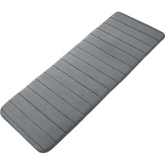 Sourcing Map Memory Foam Bath Mat, Non-Slip, Soft, Long, Microfibre, Bathroom Rug, Washable and Quick-Drying, Absorbent, Rubber Backing, Dark Grey, 40 x 120 cm (15.7 x 47.2 inches)