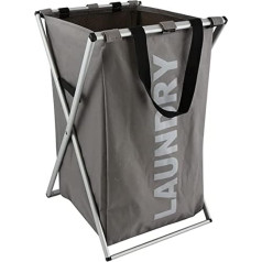 MSV Laundry Basket 35 x 35 x 58 cm, Plastic, Multi-Colour, 35 x 35 x 58 cm