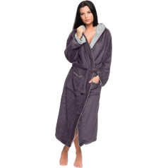 Octopus Velour Women's Bathrobe - Luxurious Comfort with Hood, Belt and Pockets - 100% Cotton - Ökotex Standard 100 f5724
