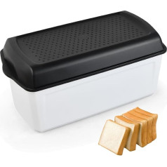 Bread Bin with Practical Box Divider, Bread Box with Lid, BPA-Free, Bread Storage Box, Bread Storage, Bread Boxes, Bread Storage for Long and Fresh (33 x 17 x 15 cm)