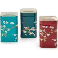 D+B Japan Tin 100 g 3-Way Square with Pull-On Lid 107 x 70 x 70 mm