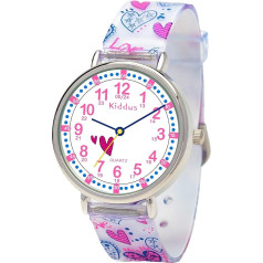 Kiddus Learning Watch for Children, Boys and Girls, Analogue Children's First Watch, 5 Years and Up, Hour and Minute Labelled