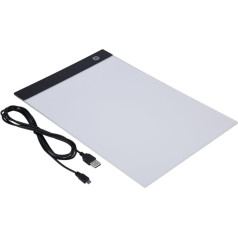 LED Light Pad, Portable Light Pad with USB Light Table, A4 LED, Dimmable, 3-Stage Light Box, Drawing Board for Design, Copy, Drawing, Sketching, Animation (Infinitely Adjustable)