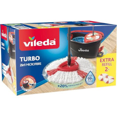 Vileda Easy Wring/Clean Turbo Set Besen mit Eimer + 2 Refill