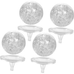 Cabilock 4 Sets of Accessories for Fountain Balls, Solar Fountain, Bubble Indoor Fountain, Plasma Ball, Balloon, Glass Ball, Crystal Ball, Craft Fountain, Cracked Ball Decoration, Plastic, Transparent