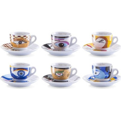 Zeller Magic Eyes 26510 Espresso Cups Set of 12 White