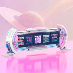 Divoom Times Gate WiFi Pixel Art Display - RGB LED Smart Digital Clock with App Control for Game Room, Office Decoration, High Resolution Colour Screen, Customisable Pixel Art, Pink