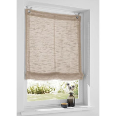 Roman Blind with Eyelets Celtic Beige Width Approx. 60 x Height 140 cm