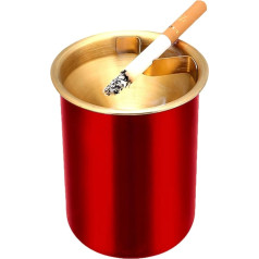 Stainless Steel Ashtray Smokeless Odourless Windproof with Lid for Cigarette Garden Ashtray Portable Ashtray for Home Office Table Outdoor Patio Outdoor Balcony