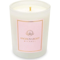 ANGEL'S LIGHT MICHAEL Luxury Scented Candle Energy of Protection Handmade 270g Natural Soy Wax with Essential Oils Cedarwood, Melissa and Mandarin. Eco Cotton Wick.