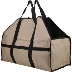 Keenso Firewood Bag Handbag Transport Bag Charcoal Storage Large Capacity Waterproof Small Compact Foldable (Khaki) Chess Sports and Leisure