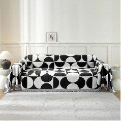Ystyle Couch Throw, Sofa Cover 1/2/3/4 Seater, Sofa Throw Blanket, Couch Throws, Sofa Cover, Sofa Throw, Couch Blanket, Sofa Throws, Sofa Cover, Throw Sofa Blanket, 180 x 230 cm, Black White