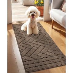 Dirt Trapper Mat Indoor Long 50 x 120 cm, Washable Non-Slip Doormat Water-Absorbent Clean Mat Carpet Runner Hallway Door Mat for Dogs, Entrance, Hallway, Kitchen Slat