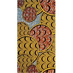 MAYNOWAX Fat Quarter African Wax 100% Cotton Fabric 2 Yards 1.8cm x 1.2cm