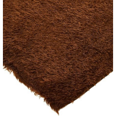 CURLY Teddy Faux Fur Fabric Material - MALT BROWN