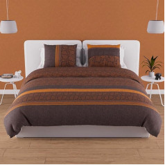 Soleil d'Ocre Comforter Cover + 2 Pillow Cases Brown 220 x 240 cm