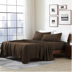 Home Essentials Ultra Soft Hypoallergenic Wrinkle Resistant Brushed Microfiber Duvet Cover Set, Brown, Twin XL