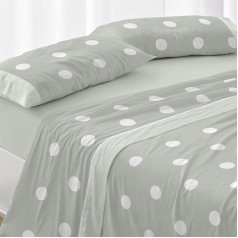 Cotton bed linen, 105 cm wide beds (+ available sizes), design 627, colour mint green (105 x 190/200 cm)