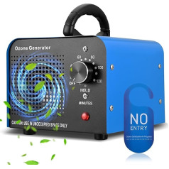 Ozone Generator 60,000 mg/h, Ozone Air Purifier for Home, Professional Ozone Machine with Timer, Ozonator O3 Air Purifier Ozone, Ozone Device for Garages, Car, Cellar (Blue)