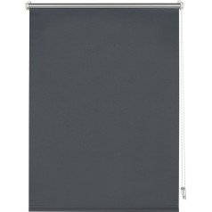 Deco Company Thermal Roller Blind, No Drilling Required, with Thermal Backing, Clamp Mounting, Highest Light Reflection, Energy Saving, Opaque, All Mounting Parts Included, Anthracite, 75 x 150 cm