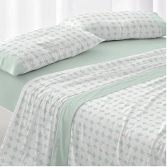 Bettwäscheset, Baumwolle, 50% Polyester, Minzgrün, Ancho de 150 a 160