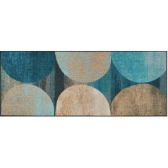 wash+dry Door Mat, Top: 100% Polyamide, blau, 75 x 190
