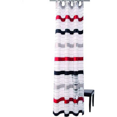 Homing Curtain Panel Colour: Red / Anthracite