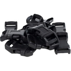 Paracord Planet Buckles – 1/2 Inch – Variety of Colors – Contoured Single Bar & Economy Side Release Double Bar
