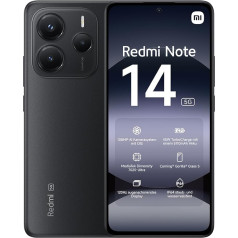 Xiaomi Redmi Note 14, 5G, Smartphone, 8 + 256 GB, Black, 108 MP AI Camera System, 5110 mAh Battery, 120 Hz Eye Protection Display, AI Functions (Charger Not Included)