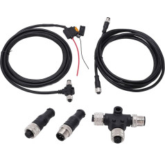 NMEA 2000 Starter Kit, Waterproof Marine NMEA Network Starter Kit, with 3-Port T Connector Adapter and Male-Female Resistor