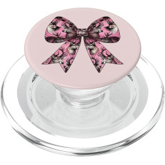 Kokette Schleife Rentier Muster Weihnachten Weihnachtsmann Rosa PopSockets PopGrip für MagSafe