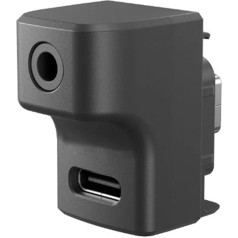 Audio Adapter for Insta360 Ace/Ace Pro, 3.5mm Microphone and Type-C Charging Ports, Action Camera Accessories