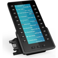 Snom D8C Extension Module for D8xx Landline Phones - 6.8 TFT Colour Display with 60 Programmable Buttons - USB Plug and Play for Cordless Phone Management in the Office