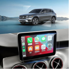 Compatible with Mercedes Benz C-Class W205 2014-2020 & GLC X253 2015-2021 Navigation Screen Protector 8.4 Inch Media Display Tempered Glass Screen Protector 9H Scratch-Resistant