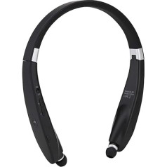 Hakeeta Neck-Mounted Bluetooth Headset, SX-991 Foldable Wireless Telescopic Bluetooth Headset, CVC Broadband Noise Cancellation, 300 Hours Long Standby Time, Voice Selection (Black)