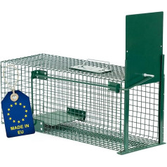 ITA Live Trap 5001 60 x 23 x 23 cm Weatherproof and Reliable Trap for Small Animals such as Marten and Rats Rat Trap Marten Trap Ready Assembled Bite Protection Carry Handle