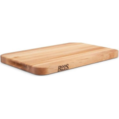 Boos Block Professional Chopping Board, Large, 45.7 x 30.5 x 3.2 cm, Maple Chopping Board, Wood, Serving Board, Antibacterial Chopping Board with Handle, Bread Board