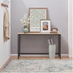 Lifewit Console Table, Slim Sofa Table with Metal Frame for Living Room, Industrial Long Entrance Table for Hallway, Entrance, Office, Corridor, Coffee Table Behind Sofa, Easy Assembly, Light Brown