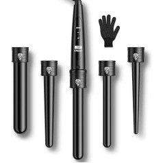Curling Iron 5 in 1 with Various Attachments Curler Set Large and Small Curls Ceramic Coating Curling Iron Wave Iron Kit with Gloves