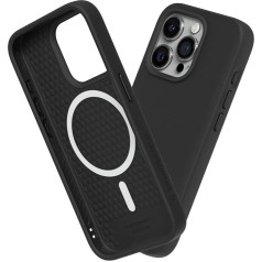 RhinoShield Case Compatible with (iPhone 15 Pro), SolidSuit - MagSafe Compatible, Shock Absorbing and Slim Protective Case with Premium Finish, 3.5 Metre Drop Protection, Black
