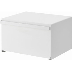 Yamazaki 4352 Tower Bread Bin, White, Steel, Minimalist, 40 x 34.5 x 24 cm