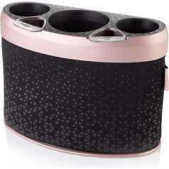 Minky Homecare Neopren-Styling-Dock, Lockenstab und Haartrockner-Halter, Haar-Werkzeug-Organizer, Aufbewahrung für Badezimmer-Arbeitsplatte, Kommode – Roségold/Schwarz