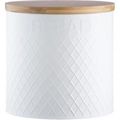 Typhoon Tea Coffee Sugar Bread Bin Bread Bin Bread Bin Textured Embossing White, White, 25 x 25 x 25 cm